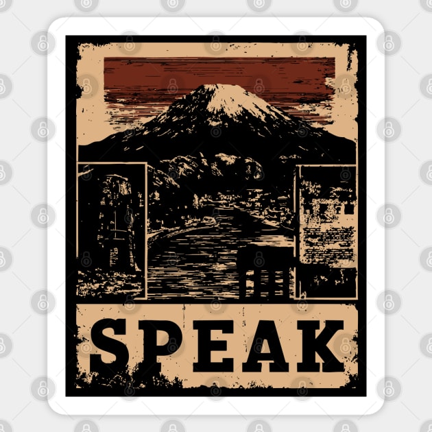 SPEAK – Typography and Identity Concept Poster Sticker by TuncGK